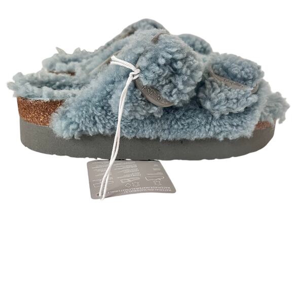 Birkenstock Papillio Arizona Big Buckle Shearling Teddy Slide Sandals Size 36 EU - Picture 3 of 10